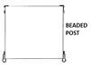 BEADED POST INDUSTRIAL CLIP SHELVING