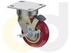 ZINC PLATED CASTERS - POLY ON ALUMINUM WHEELS