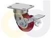 ZINC PLATED CASTERS - POLY ON ALUMINUM WHEELS