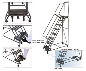 WEIGHT - ACTUATED ROLLING SAFETY LADDERS